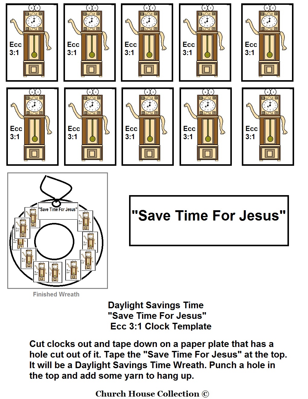 Daylight Savings Time "Save Time For Jesus" Lesson